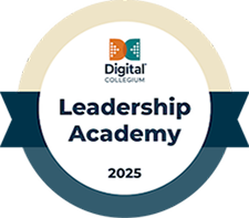 a badge for the 2025 digital collegium leadership academy